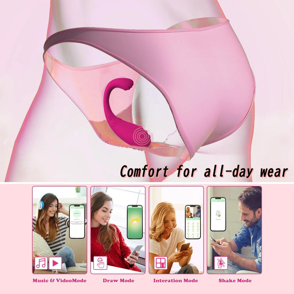 Smart APP Controlled Personal Wellness Device – Wireless Vibrating Massager