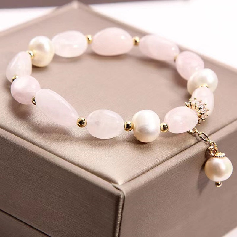 Handmade Freshwater Purple Pearl Crystal Bracelet – Elegant Women’s Jewelry