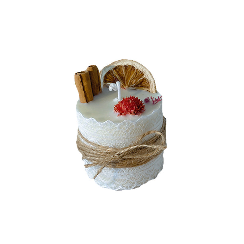 Cinnamon Lemon Aromatherapy Candle – Indoor Round Cup Fragrance