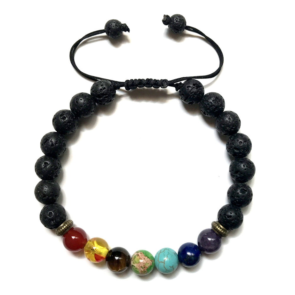 Handmade Natural 7 Chakra Healing Crystal Bracelet – Energy Beaded Jewelry
