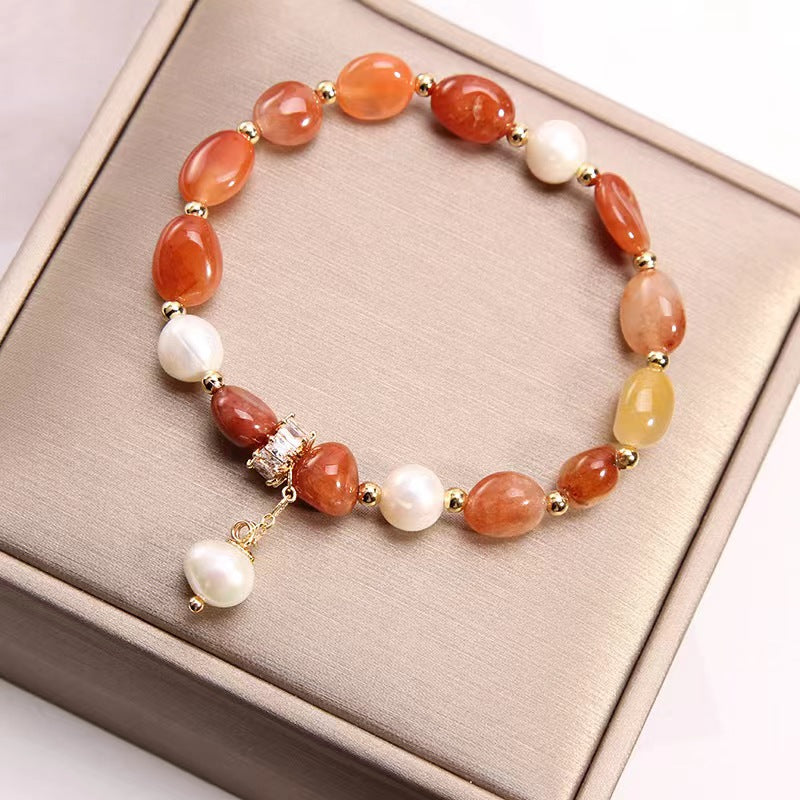 Handmade Freshwater Purple Pearl Crystal Bracelet – Elegant Women’s Jewelry