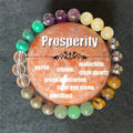 Amethyst & Green Dongling Stone Healing Energy Bracelet – Natural Crystal Beaded Jewelry