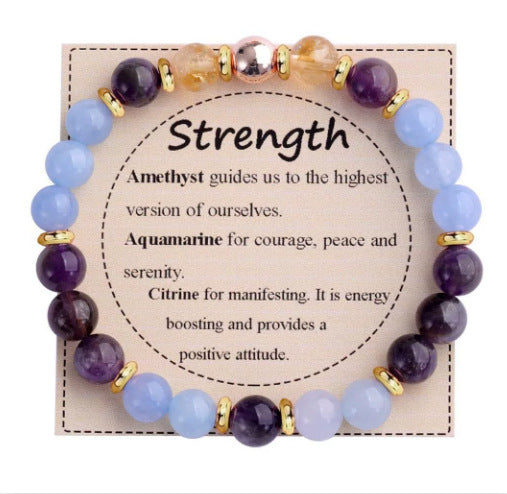 Adjustable Natural Stone Bracelet – Handmade Healing Crystal Jewelry