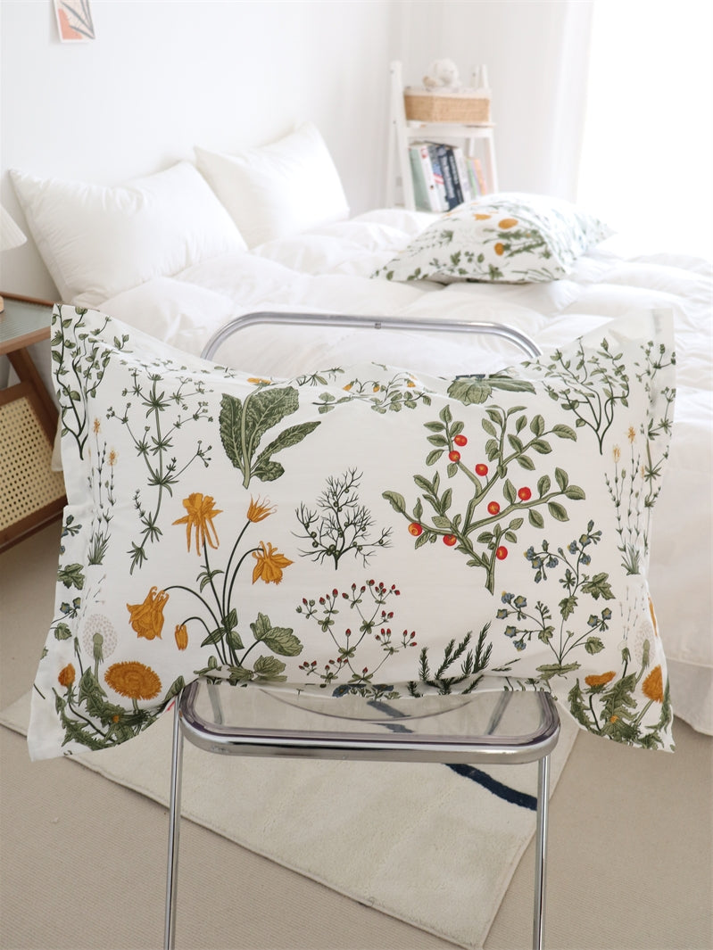 Dandelion Floral Pure Cotton Bedding Set – Soft Luxury Bed Sheets
