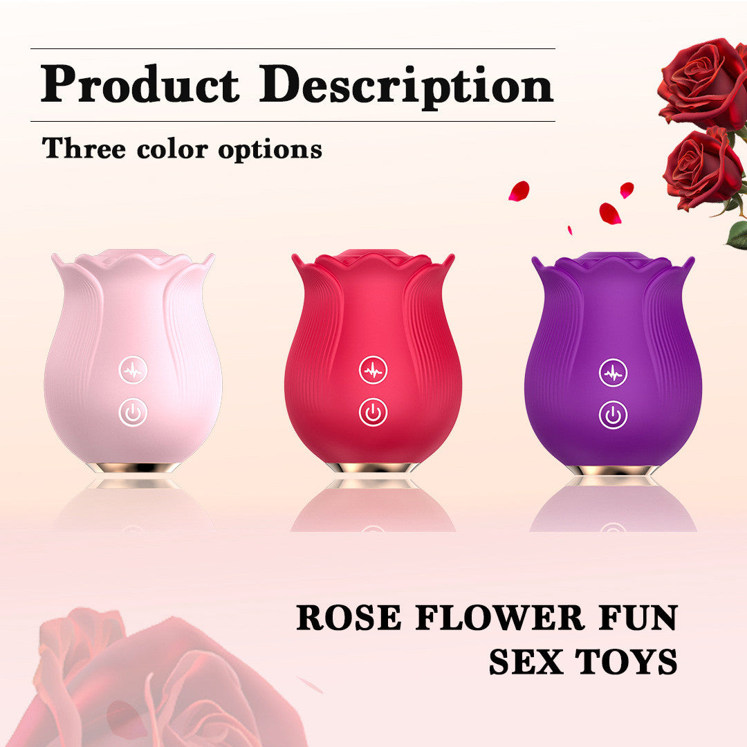 Rose Design Retractable Wellness Massage Tool – Handheld Relaxation Device