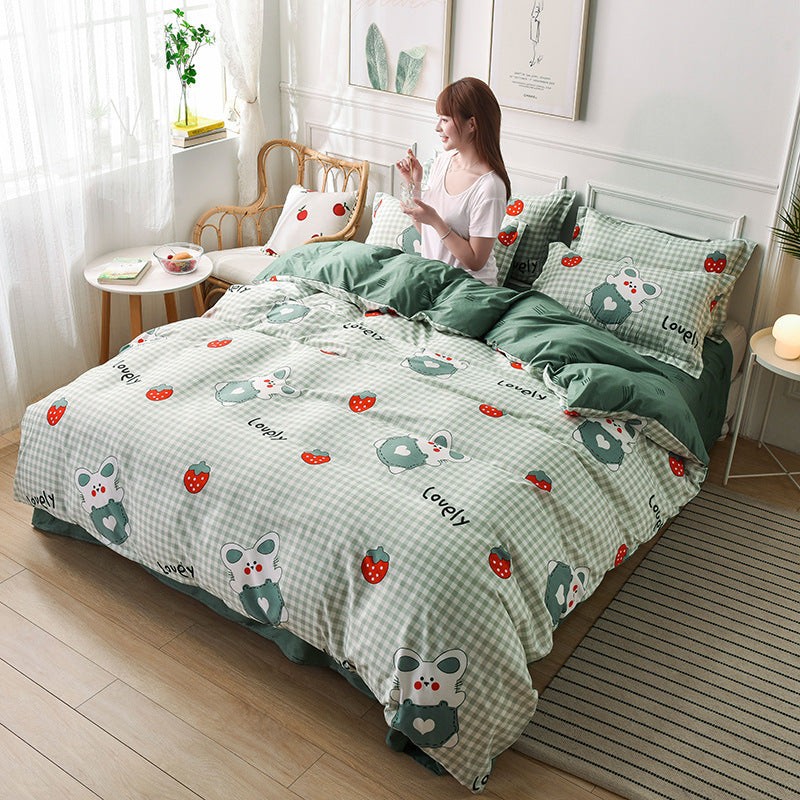 4-Piece Bedding Set – Soft Home Textile Bed Sheets for Comfortable Sleep
