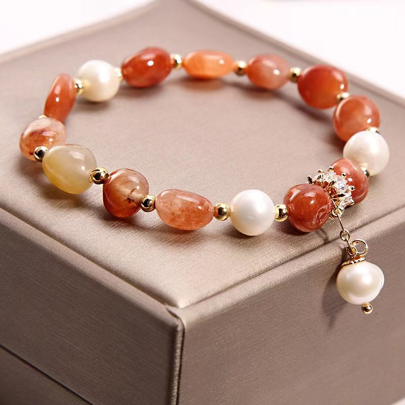 Handmade Freshwater Purple Pearl Crystal Bracelet – Elegant Women’s Jewelry