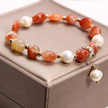 Handmade Freshwater Purple Pearl Crystal Bracelet – Elegant Women’s Jewelry