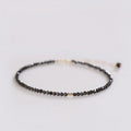 Ultra-Fine Natural Obsidian Anklet – Handmade Crystal Jewelry for Women