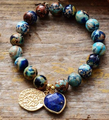 Handmade Natural Amethyst Healing Stone Stretch Bracelet – Beaded Crystal Jewelry