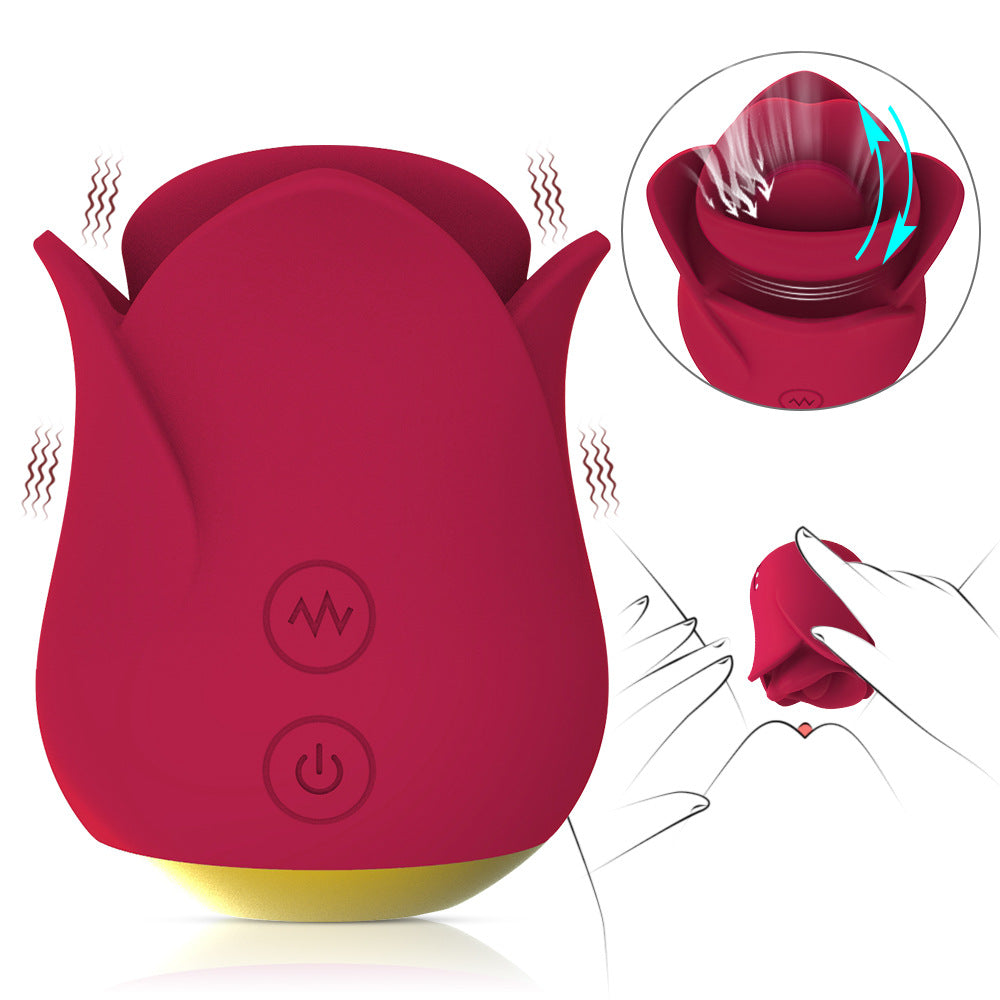 Red Rose Lip Massager – Women’s Personal Wellness & Comfort Device