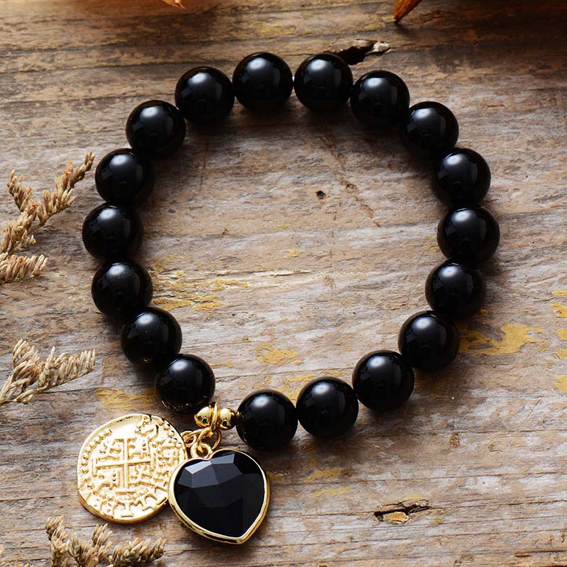 Handmade Natural Amethyst Healing Stone Stretch Bracelet – Beaded Crystal Jewelry