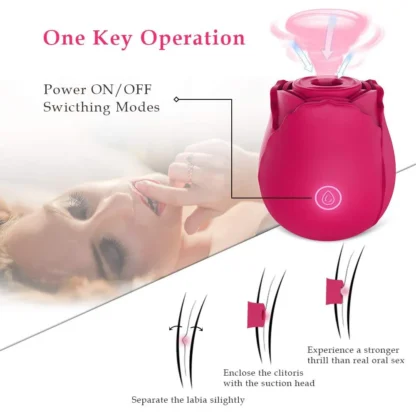 Rose Nipple & Clit Sucking Vibrator – 7 Intense Suction Modes, G-Spot Stimulator, Silicone Adult Toy for Women, Sex Shop Machine - Image 5