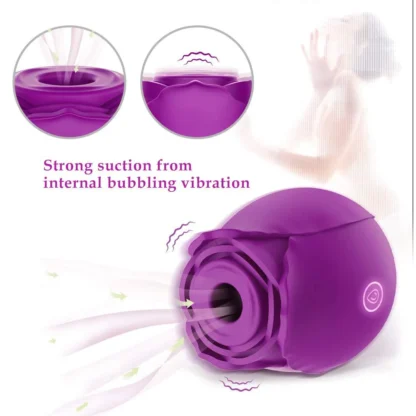 Rose Nipple & Clit Sucking Vibrator – 7 Intense Suction Modes, G-Spot Stimulator, Silicone Adult Toy for Women, Sex Shop Machine - Image 6