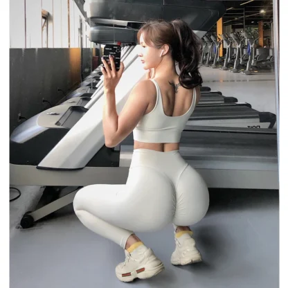 Sexy High-Waisted Workout Leggings for Women – Push-Up Yoga Pants with Hip-Lifting Fit & Elastic Support