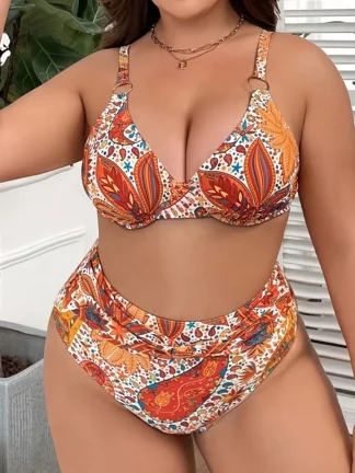 Push-Up High Waist Bikini for Women – Plus Size Swimwear 2025, Bathing Suit & Beachwear