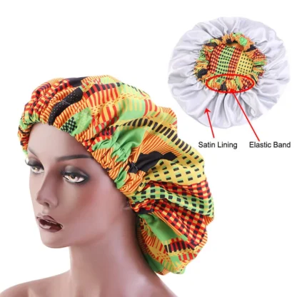 Omens Satin-Lined Night Sleeping Cap – Unisex Hair Care Nightcap for Women & Men, Breathable Sleep Hat - Image 2