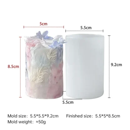 Romantic Cylinder Scented Candle Mold – Handmade Silicone Mold for Crystal Resin Candles & Heartfelt Valentine’s Day Gifts - Image 6