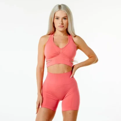 Seamless Yoga Set for Women – High Waist Hip-Lifting Shorts & Beauty Back Sports Bra | Gym Workout Clothes & Fitness Leggings Suit - Image 10