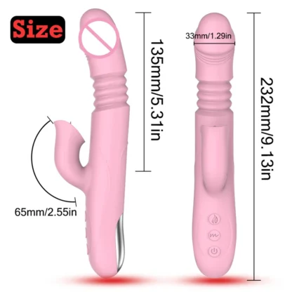 360° Rotating Tongue Licking Vibrator – G-Spot Dildo, Clitoral Stimulator & AV Stick for Intense Vibration Pleasure - Image 2