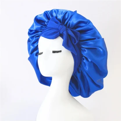 Elastic Sash Butterfly Knot Silk Headscarf Hat – Colorful, Breathable, All-Match Beauty Cap for Women - Image 25