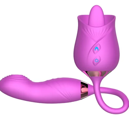 Rose-Licking Thrusting Vibrator – G-Spot, Clitoris & Nipple Stimulator for Women, Multi-Speed Adult Toy for Couples 18+ - Image 13