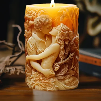 Embossed Couple Sphere Candle Mold – Silicone Mould for Wedding Decor, Resin, Gypsum & Wax – Male & Female Goddess Design - Image 6