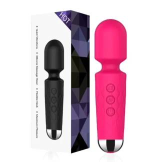20-Speed Powerful AV Wand Vibrator for Women – G-Spot, Clitoral & Nipple Stimulator, Rechargeable Personal Massager for Female Pleasure