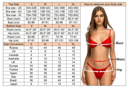 Sexy High Leg Cut Thong Bikini Set – 2-Piece Swimsuit for Women, S-XL, 3 Colors, V2444 - Image 10