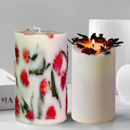 Romantic Cylinder Scented Candle Mold – Handmade Silicone Mold for Crystal Resin Candles & Heartfelt Valentine’s Day Gifts - Image 4