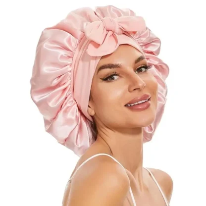 Elastic Sash Butterfly Knot Silk Headscarf Hat – Colorful, Breathable, All-Match Beauty Cap for Women - Image 17