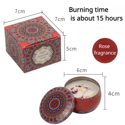 Romantic Scented Candle Set – Arabian Design Jar, Jasmine & Rose Fragrance, Ideal for Couples - Image 8