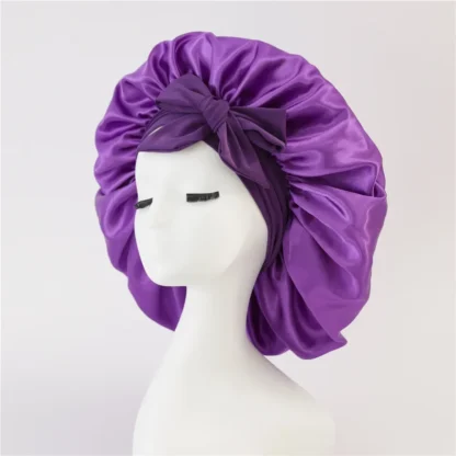 Elastic Sash Butterfly Knot Silk Headscarf Hat – Colorful, Breathable, All-Match Beauty Cap for Women - Image 40