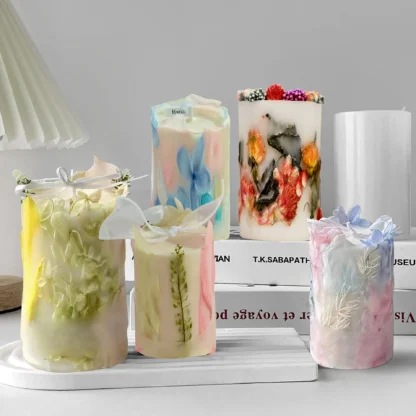 Romantic Cylinder Scented Candle Mold – Handmade Silicone Mold for Crystal Resin Candles & Heartfelt Valentine’s Day Gifts