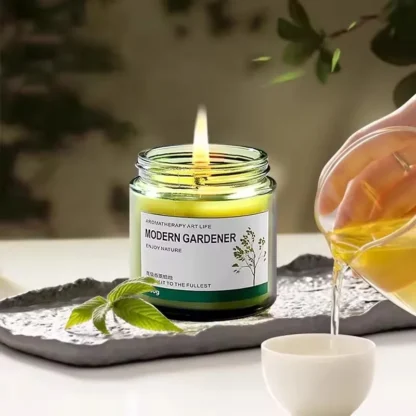 Tea Aroma Candle Gift – Long-Lasting Plant Soy Wax Fragrance for Home & Bedroom - Image 2