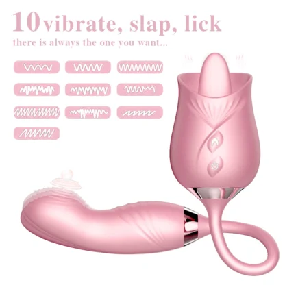 Rose-Licking Thrusting Vibrator – G-Spot, Clitoris & Nipple Stimulator for Women, Multi-Speed Adult Toy for Couples 18+ - Image 27