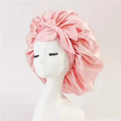 Elastic Sash Butterfly Knot Silk Headscarf Hat – Colorful, Breathable, All-Match Beauty Cap for Women - Image 26