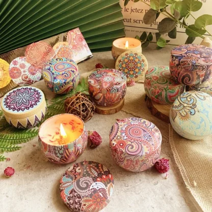 Romantic Scented Candle Set – Arabian Design Jar, Jasmine & Rose Fragrance, Ideal for Couples - Image 16