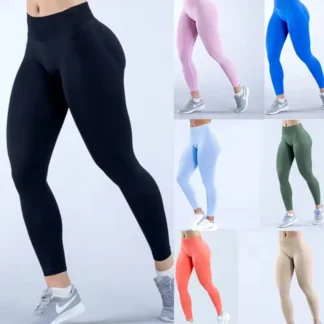 Women’s Seamless Scrunch Butt Workout Leggings – Tummy Control, Squat Proof Yoga Pants for Gym & Fitness