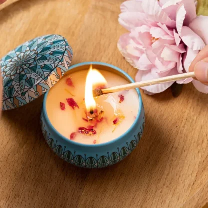 Romantic Scented Candle Set – Arabian Design Jar, Jasmine & Rose Fragrance, Ideal for Couples - Image 14