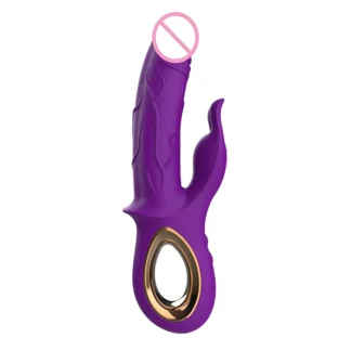 Multi-Frequency Liquid Silicone Double-Head Vibrator – Electric AV Massager for Female Pleasure & Adult Intimate Massage