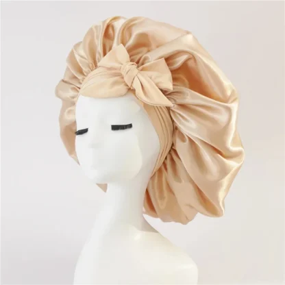 Elastic Sash Butterfly Knot Silk Headscarf Hat – Colorful, Breathable, All-Match Beauty Cap for Women - Image 21