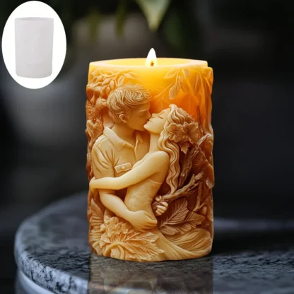 Embossed Couple Sphere Candle Mold – Silicone Mould for Wedding Decor, Resin, Gypsum & Wax – Male & Female Goddess Design - Image 5