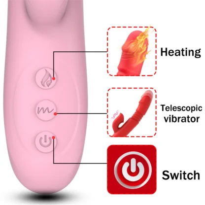 360° Rotating Tongue Licking Vibrator – G-Spot Dildo, Clitoral Stimulator & AV Stick for Intense Vibration Pleasure - Image 6