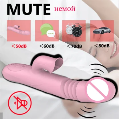 360° Rotating Tongue Licking Vibrator – G-Spot Dildo, Clitoral Stimulator & AV Stick for Intense Vibration Pleasure - Image 4