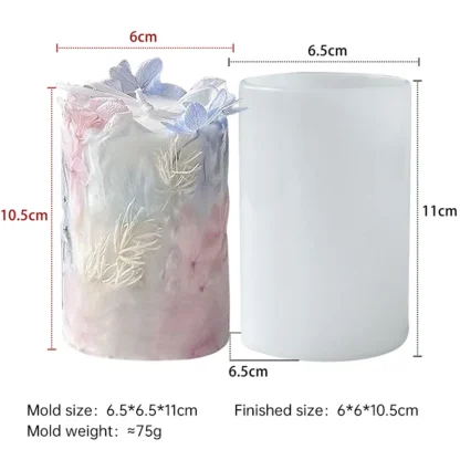 Romantic Cylinder Scented Candle Mold – Handmade Silicone Mold for Crystal Resin Candles & Heartfelt Valentine’s Day Gifts - Image 7