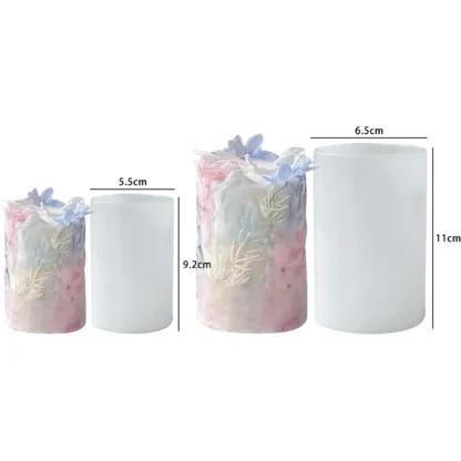 Romantic Cylinder Scented Candle Mold – Handmade Silicone Mold for Crystal Resin Candles & Heartfelt Valentine’s Day Gifts - Image 8