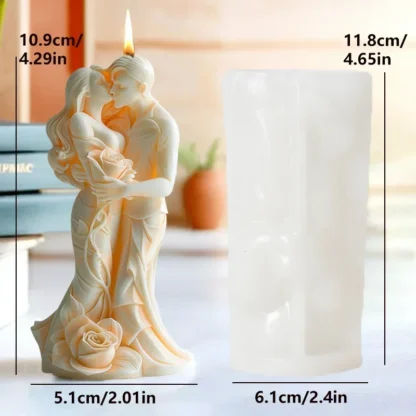 Embossed Couple Sphere Candle Mold – Silicone Mould for Wedding Decor, Resin, Gypsum & Wax – Male & Female Goddess Design - Image 9