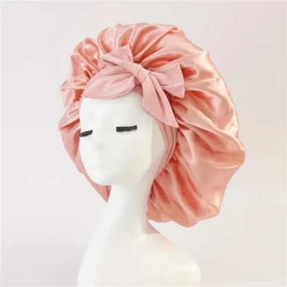 Elastic Sash Butterfly Knot Silk Headscarf Hat – Colorful, Breathable, All-Match Beauty Cap for Women - Image 22