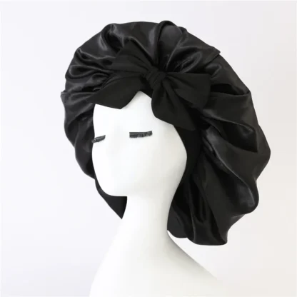 Elastic Sash Butterfly Knot Silk Headscarf Hat – Colorful, Breathable, All-Match Beauty Cap for Women - Image 36